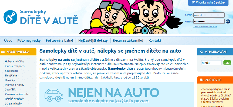 Samolepky dítě v autě od SamolepkyDiteVAute.cz