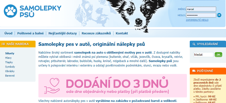 Samolepky pes v autě od SamolepkyPsu.cz
